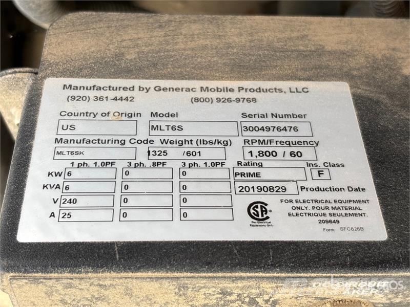 Generac MLT6S Πύργοι προβολέων