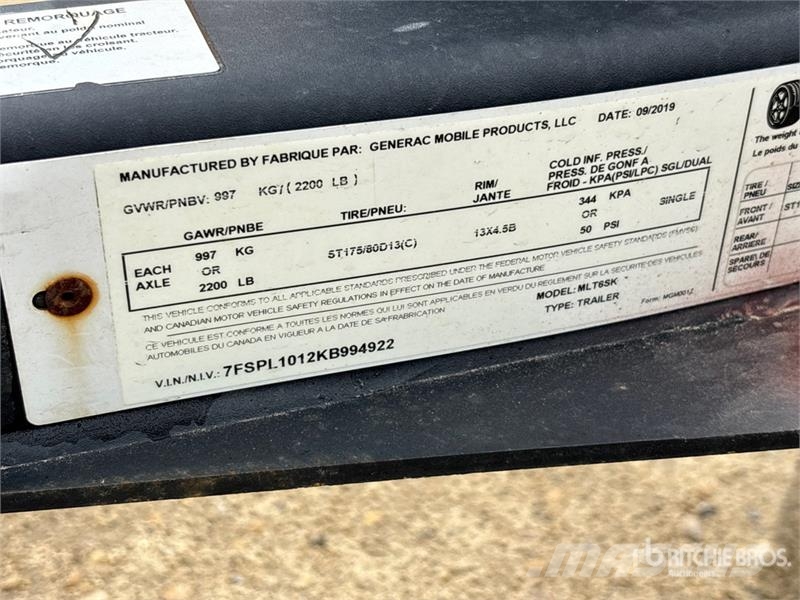 Generac MLT6S 6 kW Light Tower Lichtmasten