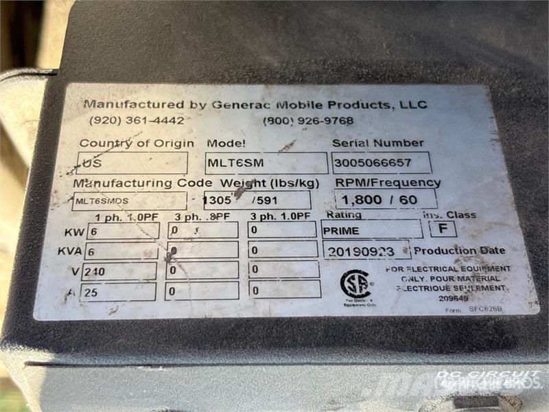 Generac MLT6SM أبراج خفيفة