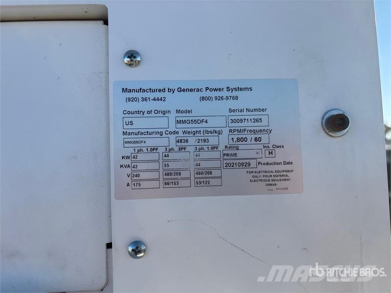Generac MMG55 F4 44 kW Mobile Generator Set (Inoperable) Diesel generatoren