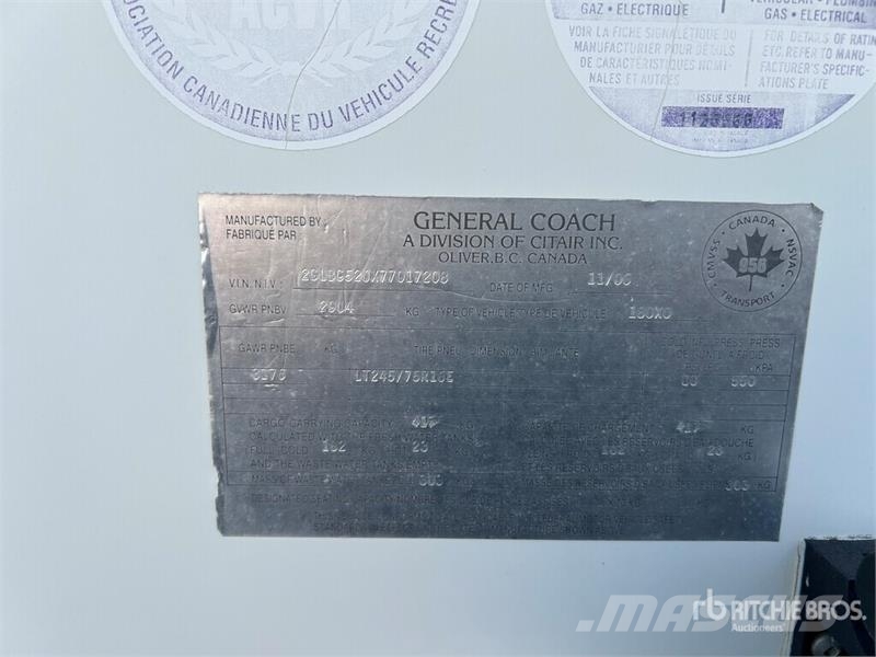General Coach CitationX0-180 19 ft x 8 ft 2 in Portable T/ معدات البناء - غير ذلك