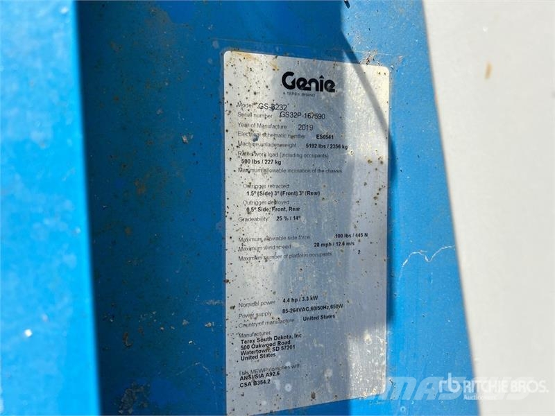 Genie GS-3232 Electric Scissor Lift رافعات مقصية الشكل