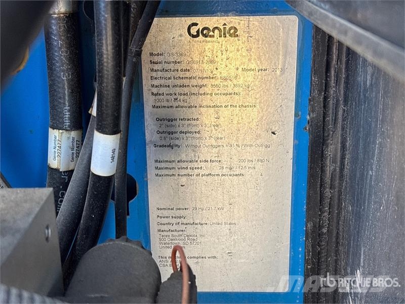 Genie GS-3369RT Nacelle ciseaux