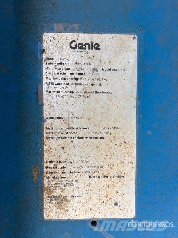 Genie GS2632 Electric Scissor Lift Scissor lifts