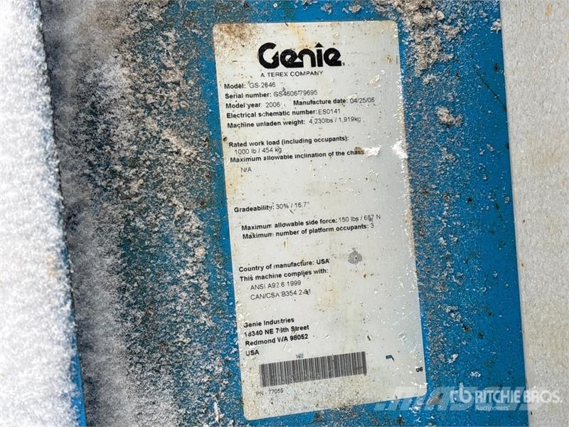Genie GS2646 Electric Scissor Lift Scheren-Arbeitsbühnen