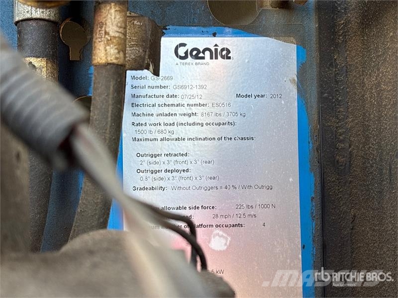 Genie GS2669 4x4 Diesel Scissor Lift Ανυψωτήρες ψαλιδωτής άρθρωσης