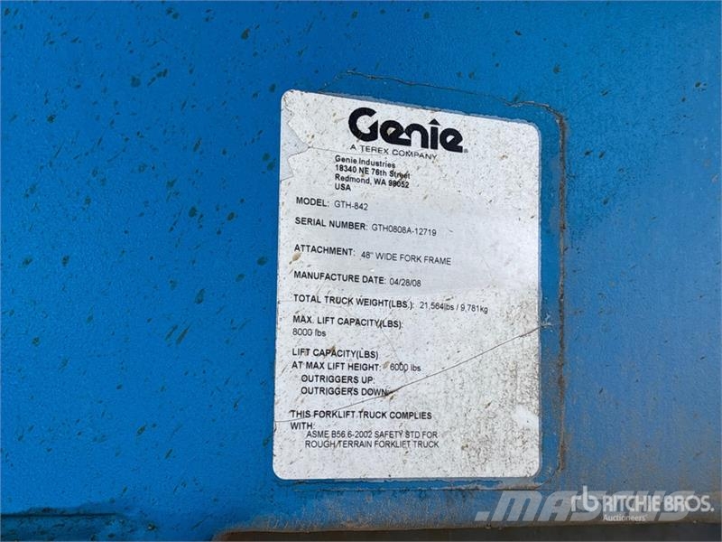 Genie GTH-842 Teleskopiskie manipulatori