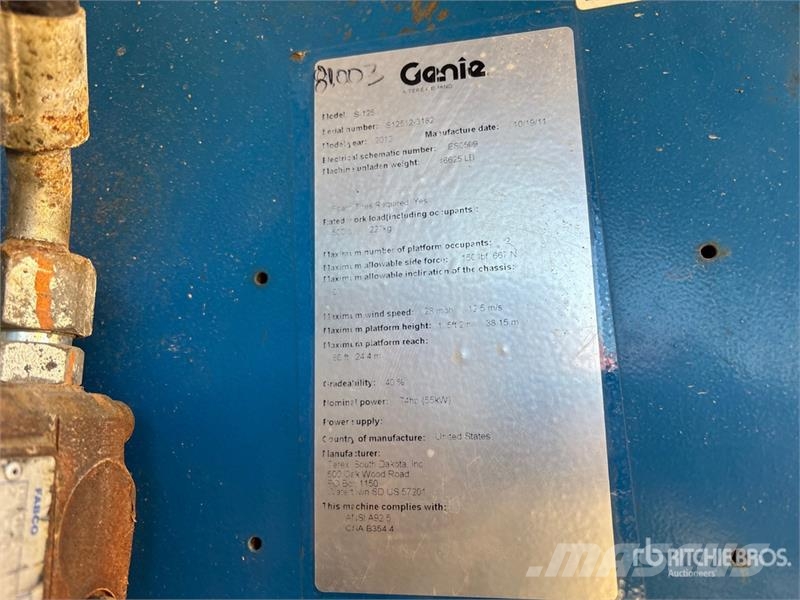 Genie S125 4WD Diesel Telescopic Boom Lift Telescopic boom lifts