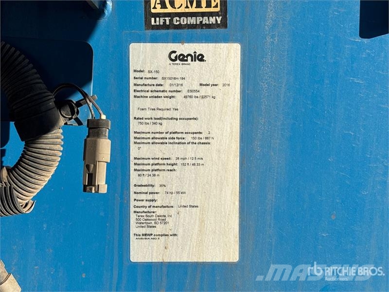 Genie SX-150 4WD Diesel Telescopic Boom Lift Teleskopske podizne platforme