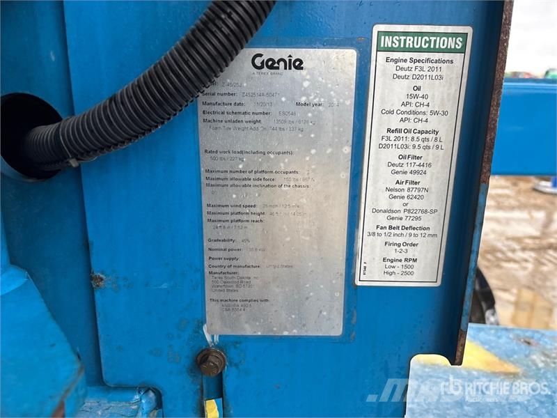 Genie Z-45/25J 4WD Diesel Articulating Boom Lift Gelenkteleskoparbeitsbühnen