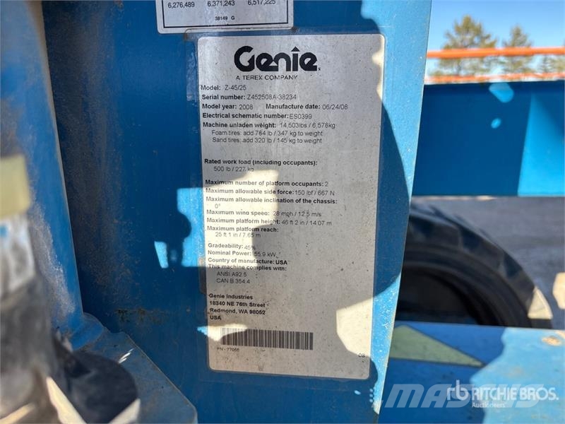 Genie Z451C-0 4WD Dual Fuel Articulating Boom Lift Колінчаті підйомники