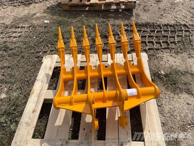 GIYI 32 in Fit To Cat 305 Teeth Excavator Rake (Un Rakes and tedders