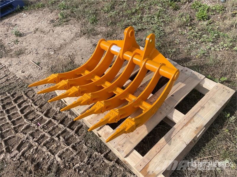 GIYI 32 in Fit To Cat 305 Teeth Excavator Rake (Un Rakes and tedders