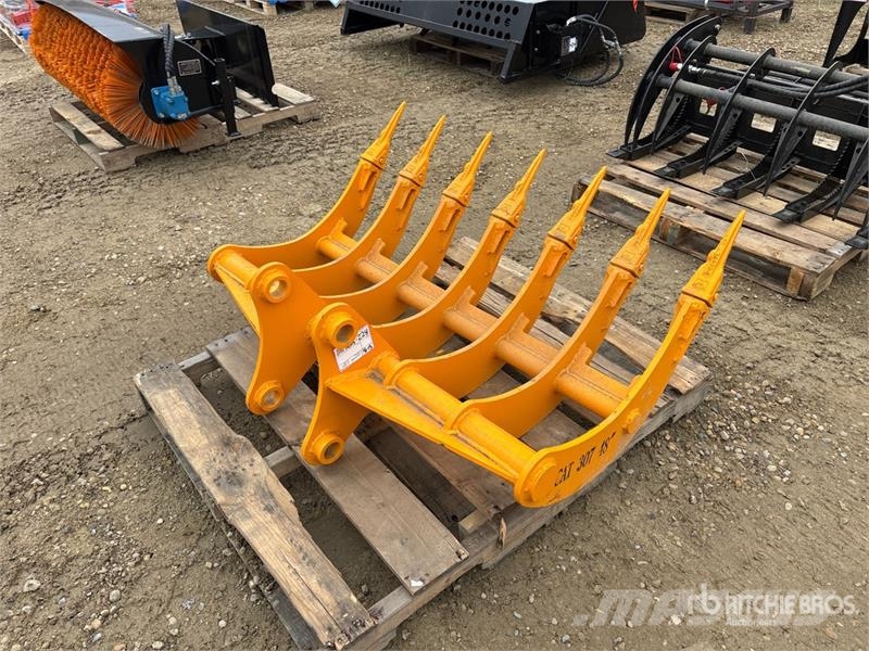 GIYI 48 in Excavator Rake - Fits Cat 307 (Unused) Rakes and tedders