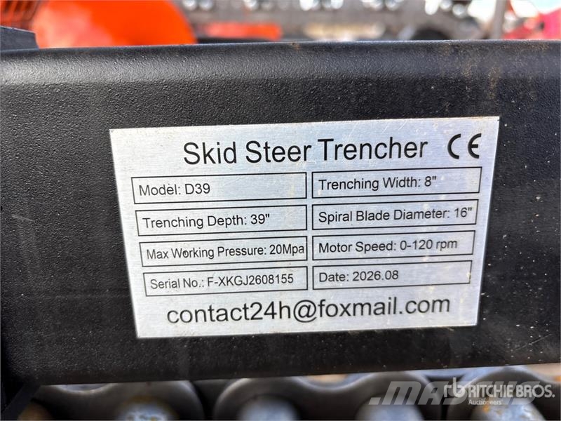 GIYI D39 39 in Mini Skid Steer Trencher (Unused) Trenchers