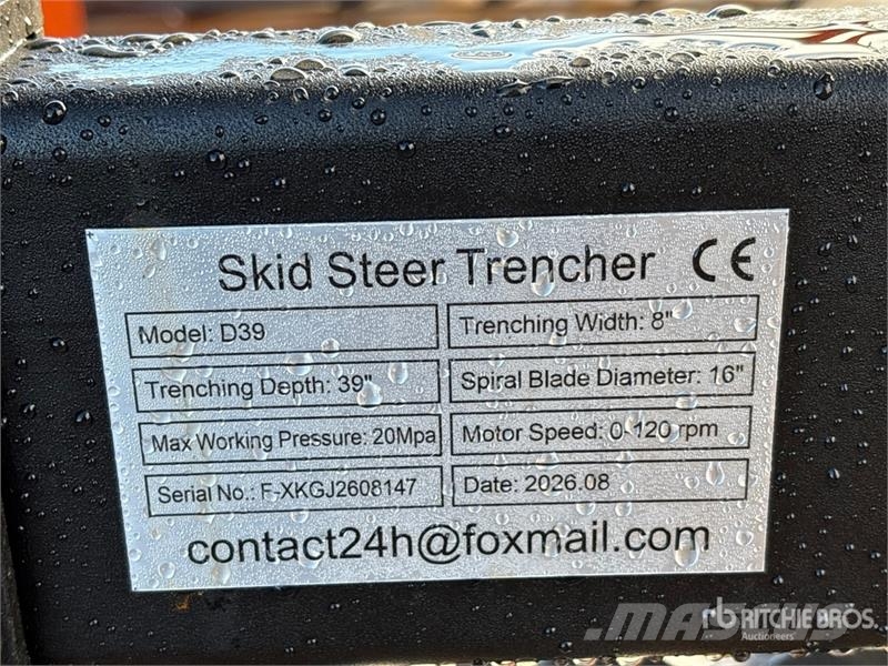 GIYI D39 39 in Mini Skid Steer Trencher (Unused) Trenchers