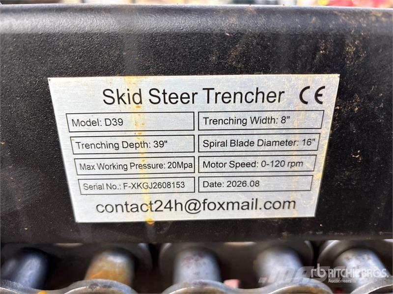 GIYI D39 39 in Mini Skid Steer Trencher (Unused) Trenchers