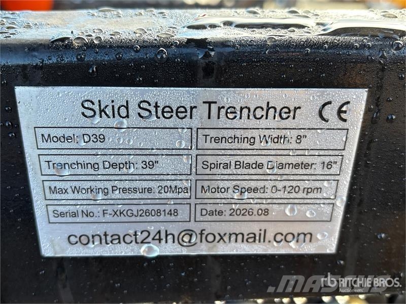 GIYI D39 39 in Mini Skid Steer Trencher (Unused) Trenchers