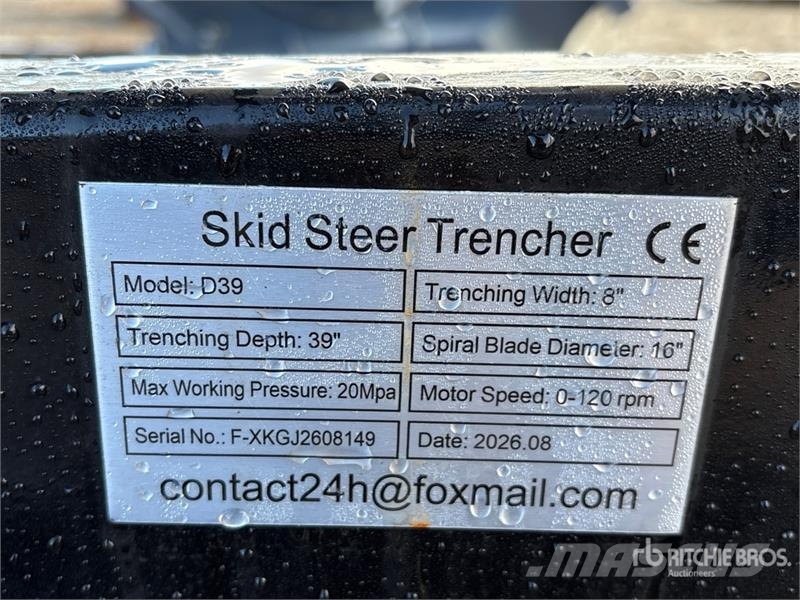 GIYI D39 39 in Mini Skid Steer Trencher (Unused) Trenchers