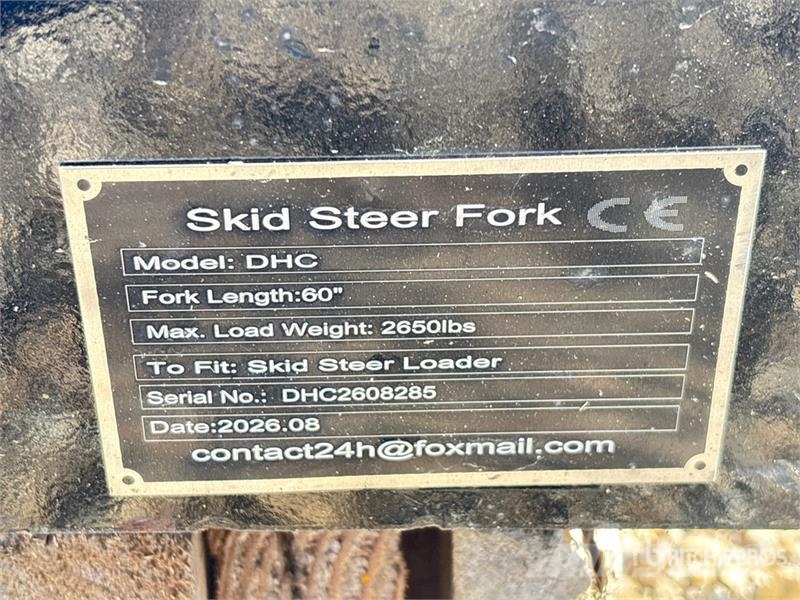 GIYI DHC 60 in Skid Steer Forks (Unused) Forks