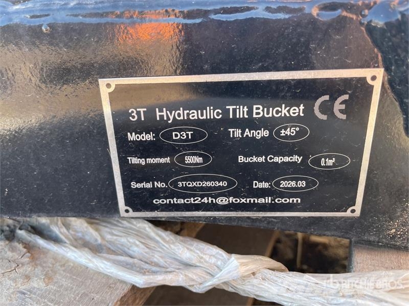 GIYI GY-3TB 32 in Hydraulic Tilting Excavator Buck 挖斗