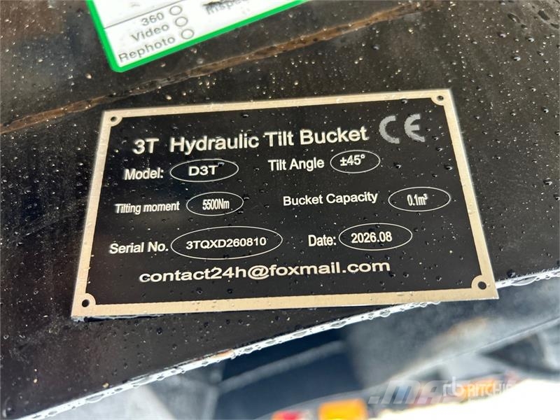 GIYI GY-3TB 32 in Tilting Excavator Bucket - Fits Schaufeln