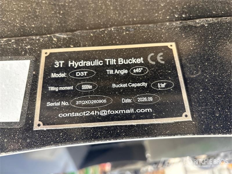 GIYI GY-3TB Tilting Excavator Bucket - Fits Cat 3 Κουβάδες