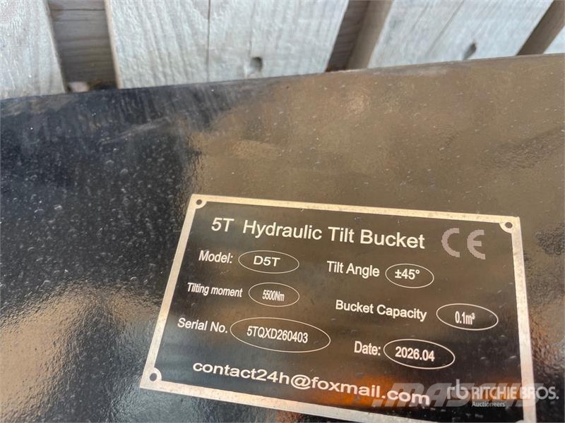 GIYI GY-5TB 35 in Hydraulic Tilting Excavator Buck 挖斗