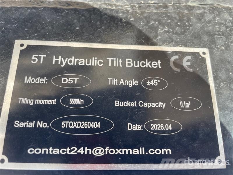 GIYI GY-5TB 35 in Hydraulic Tilting Excavator Buck 挖斗