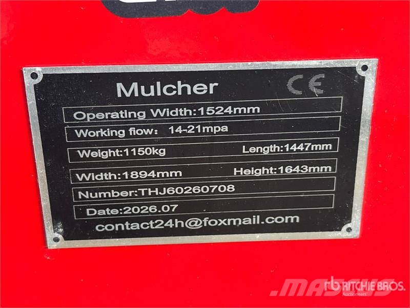 GIYI GY-60 60 in Skid Steer Mulcher (Unused) Ağaç parçalayıcılar