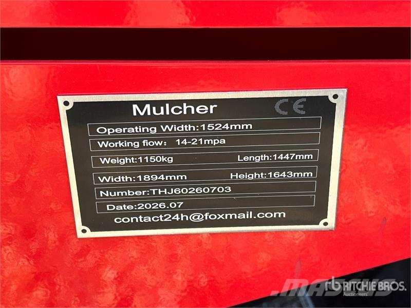 GIYI GY-60 60 in Skid Steer Mulcher (Unused) 林業覆蓋機