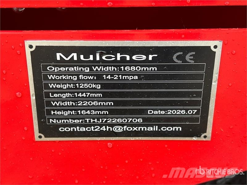 GIYI GY-72X 70 in Skid Steer Mulcher (Unused) Stobbenfreesmachines