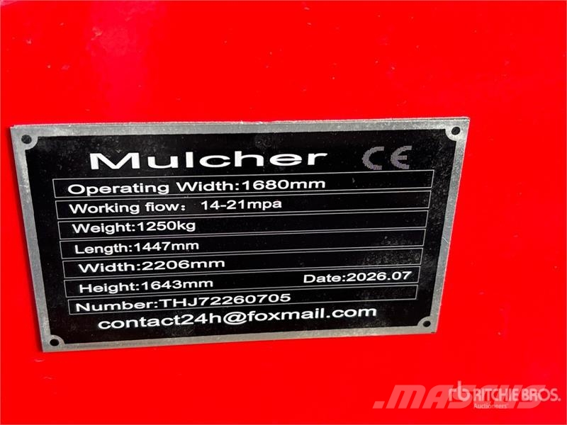 GIYI GY-72X 72 in Skid Steer Mulcher (Unused) Forstmulcher
