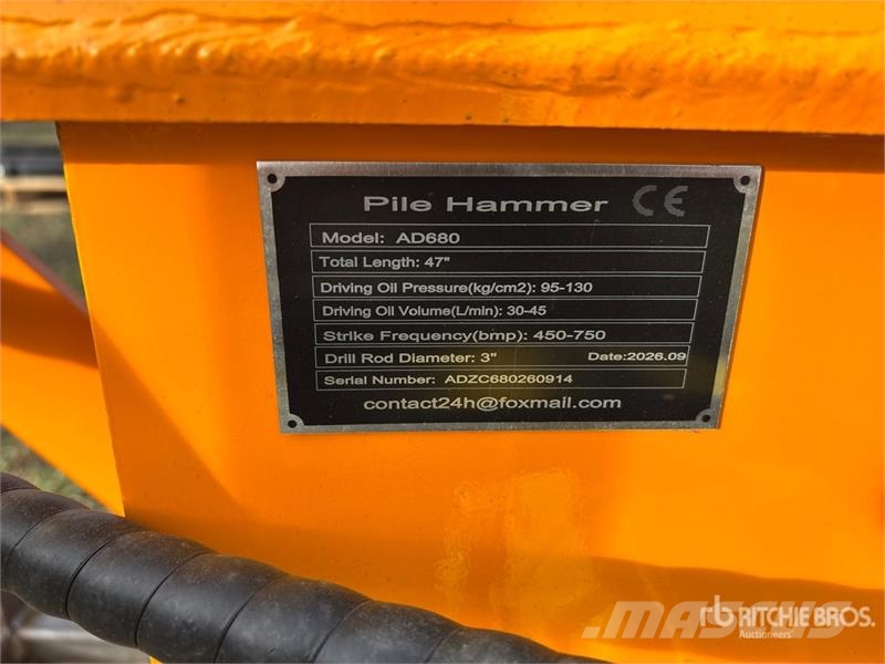 GIYI GY-AD680 3 in Skid Steer Post Driver (Unused) Εξοπλισμός περίφραξης