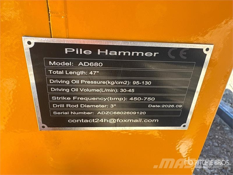 GIYI GY-AD680 Skid Steer Post Driver (Unused) Εξοπλισμός περίφραξης