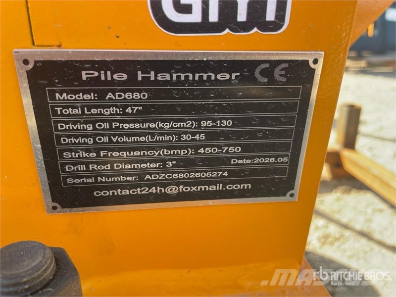GIYI GY-AD680 Skid Steer Post Driver (Unused) Oprema za ograje