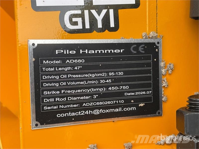 GIYI GY-AD680 Skid Steer Post Driver (Unused) Zäune und Zubehör
