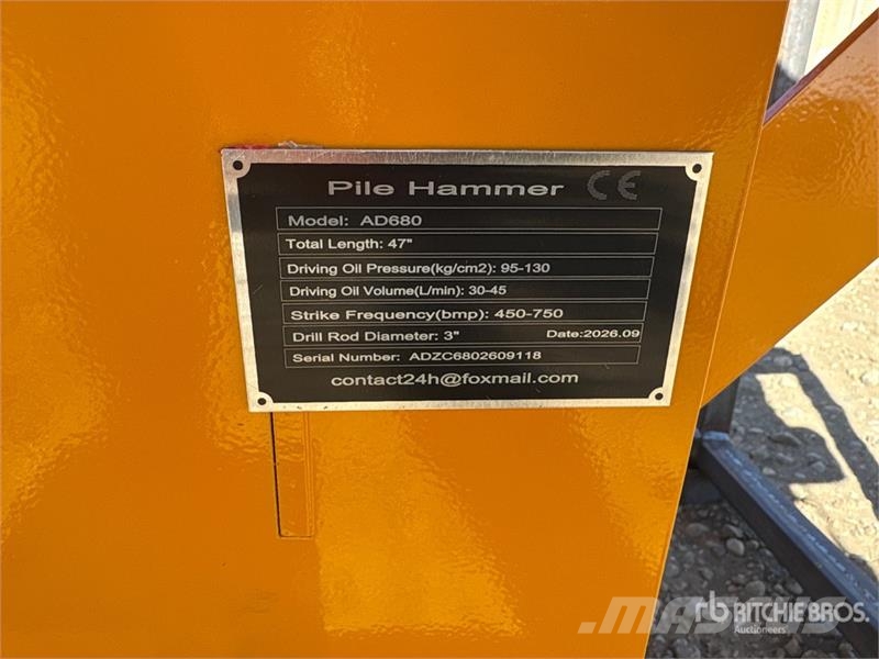  GIYI GY-AD680 Skid Steer Post Driver (Unused) Εξοπλισμός περίφραξης