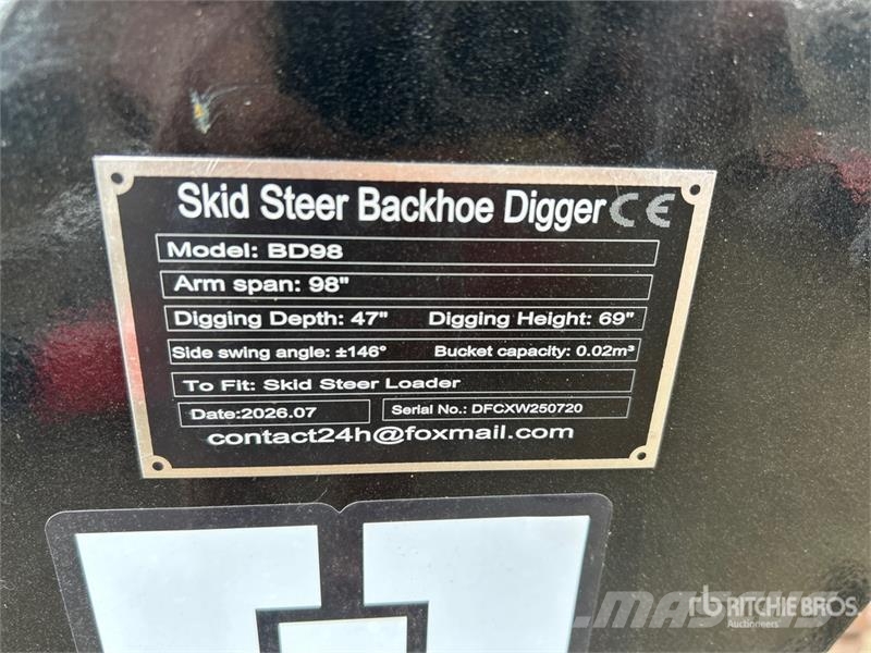 GIYI GY-BD98 47 in Skid Steer Backhoe (Unused) Backhoes