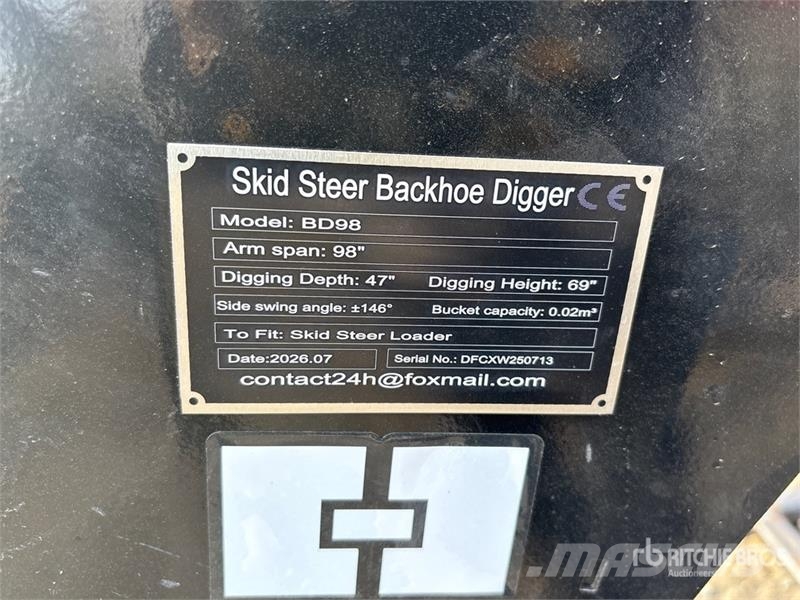 GIYI GY-BD98 47 in Skid Steer Backhoe (Unused) Beko kepçeleri