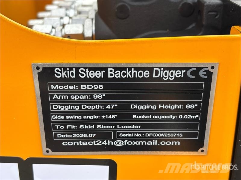 GIYI GY-BD98 47 in Skid Steer Backhoe (Unused) Excavator