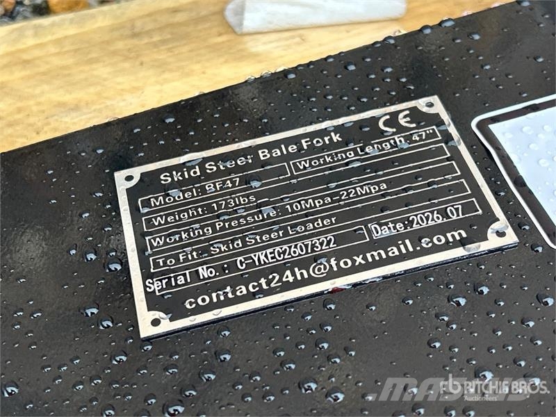  GIYI GY-BF47 47 in Skid Steer Bale Spear (Unused) Drugi deli