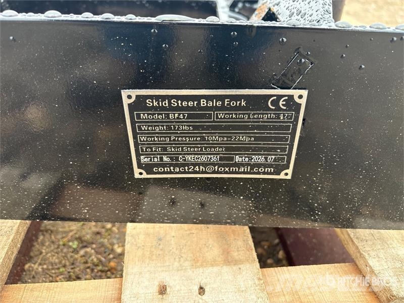 GIYI GY-BF47 47 in Skid Steer Bale Spear (Unused) Kiti naudoti statybos komponentai