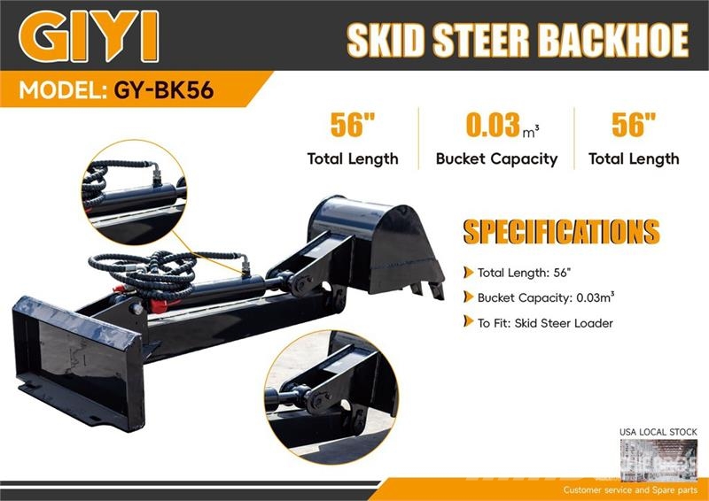 GIYI GY-BK56 16 in Skid Steer Backhoe (Unused) Pelle rétro arrière