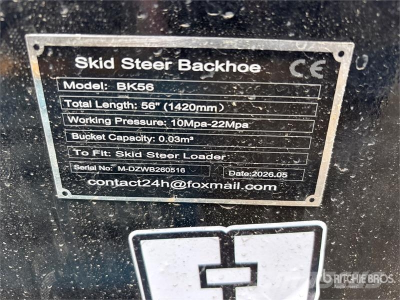 GIYI GY-BK56 56 in Skid Steer Backhoe (Unused) Backhoes