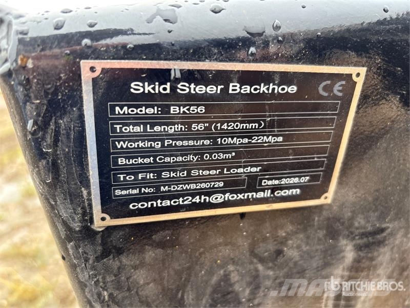 GIYI GY-BK56 56 in Skid Steer Backhoe (Unused) Tranšėjų kasimo technika