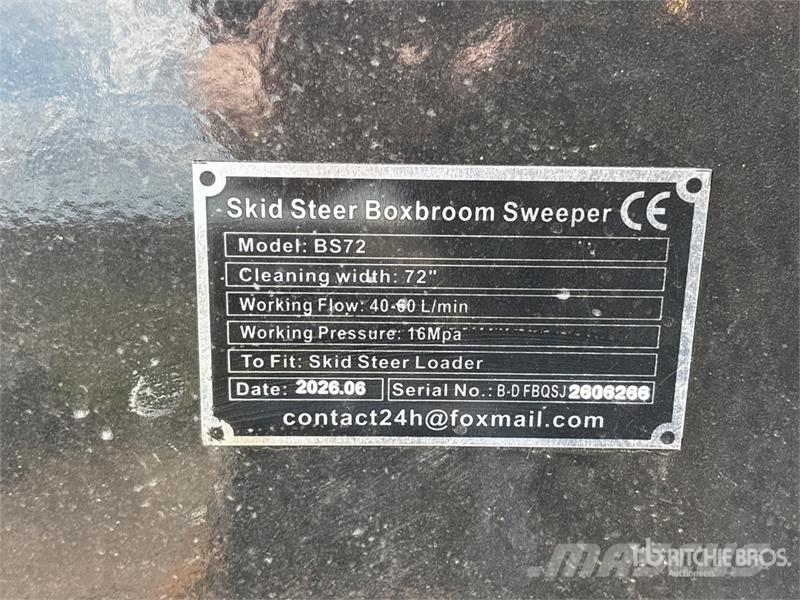 GIYI GY-BS72 72 in Skid Steer Sweeper (Unused) Harjad