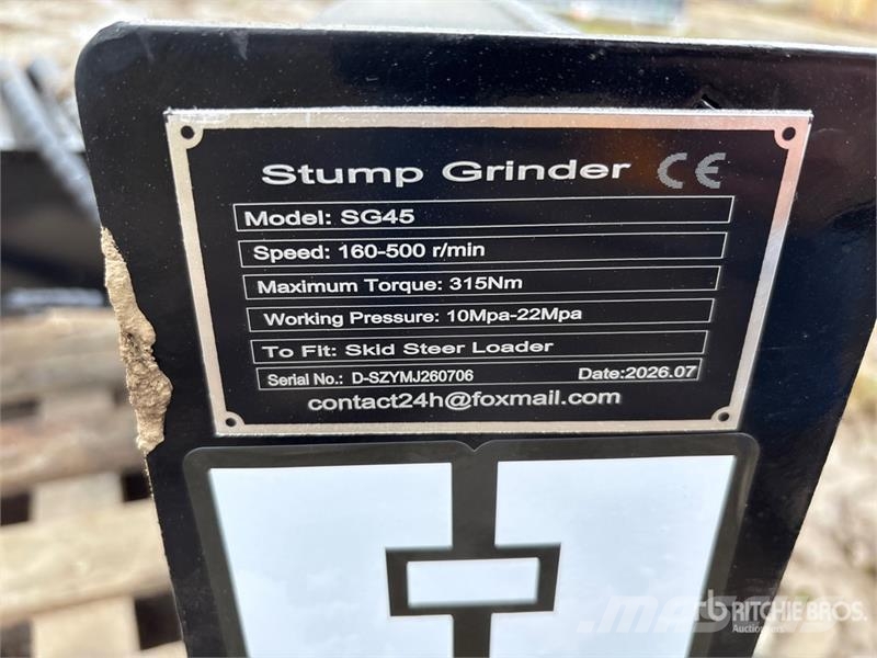 GIYI GY-BSG45 Skid Steer Stump Grinder (Unused) Såbäddsharvar och rototillers
