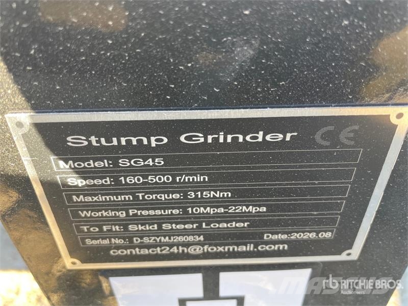 GIYI GY-BSG45 Skid Steer Stump Grinder (Unused) الكاسحات وقلابات التربة ذات المحركات
