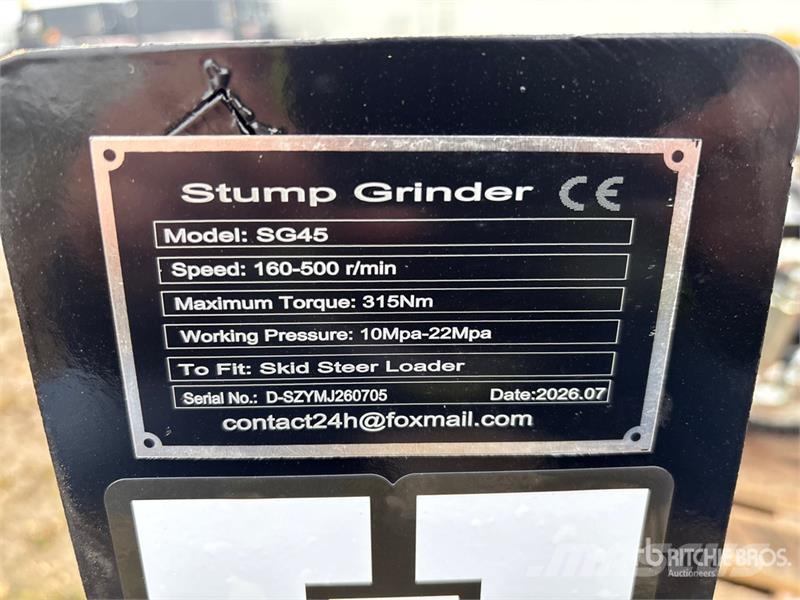 GIYI GY-BSG45 Skid Steer Stump Grinder (Unused) Såbäddsharvar och rototillers